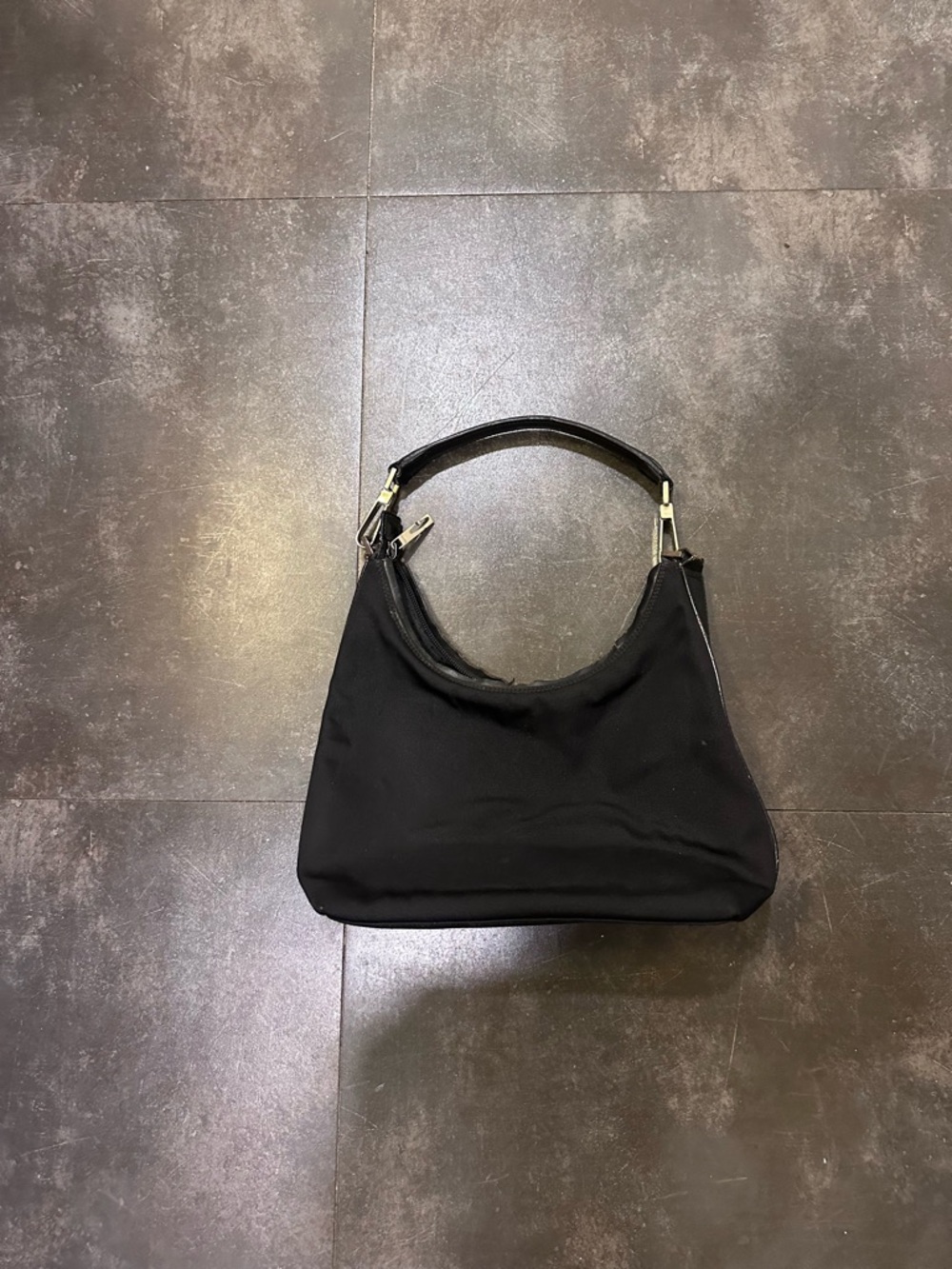 Gucci Black Mini Hobo Bag with Leather Handle